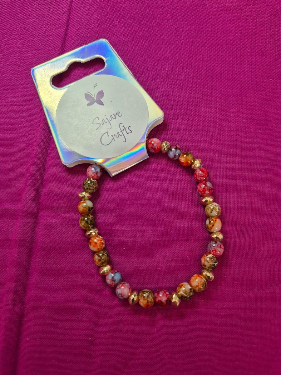 Beautiful Neutral Coloured Beaded Bracelet 