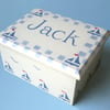 Boats and Checkerboard, Child's  Keepsake Box