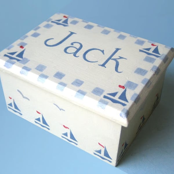 Boats, Small Keepsake Box, Christening Gift