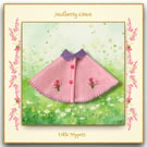 Little Nippers' Embroidered Pink Flowered Cape