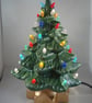 Ceramic Green Glittery Xmas Christmas Tree Table Lamp Light Ornament Decoration. - Image 5