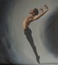 Male Ballet Dancer Oil Painting, Framed Canvas Art