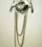 Sterling silver and garnet handmade hares locket - rabbit jewellery - Image 5