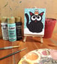 Custom Cat and Robin Original Miniature Art - pet portrait mini painting - Image 6