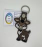 Embroidered Goat Keyring - Image 1