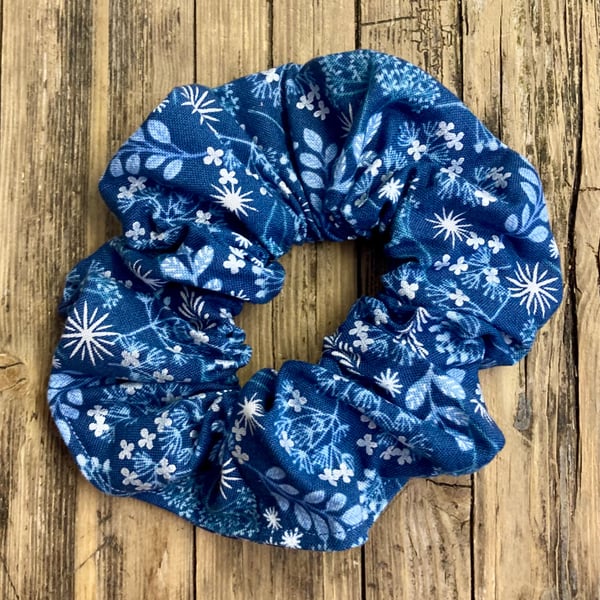 Large Hair Scrunchie - Winter Foliage - Handmade by Molly Felicity Designs