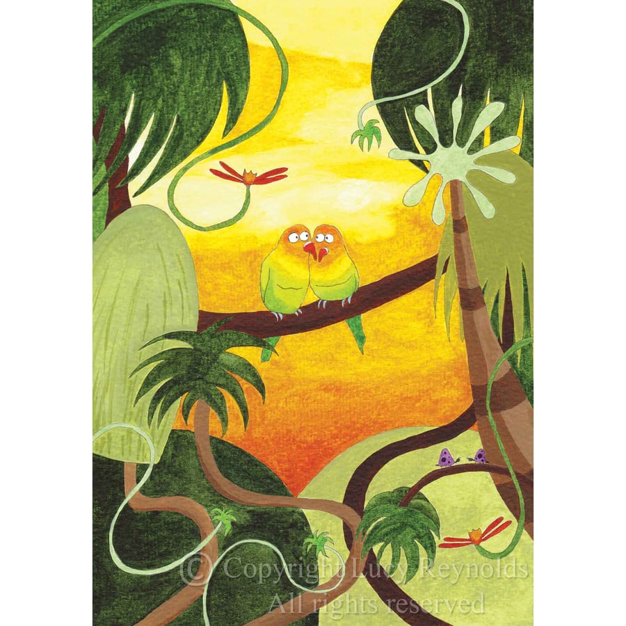 Lovebirds Print Small
