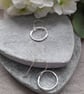   Argentium Silver hoop Earrings Not Quite Round - Image 3