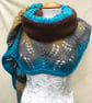 Unique Hand Knitted Crescent Lace Shawl  - Image 1