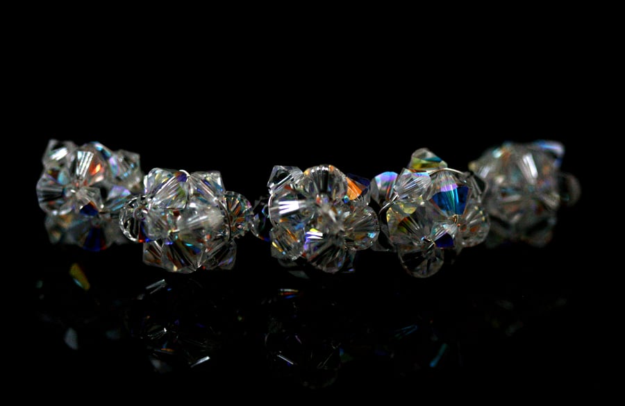 x5 Swarovski Sparkling Crystal Cluster Bridal Hair Pins