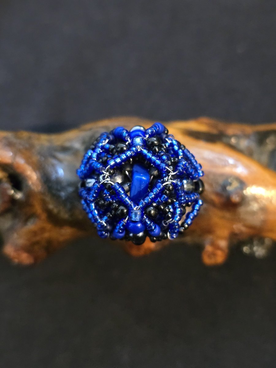 Blue Lapis Lazuli Adjustable Statement Ring