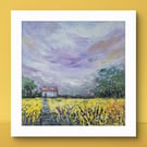 'Spring cottage' is an original oil landscape
