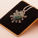 Resin Galaxy Snowflake Pendant Necklace