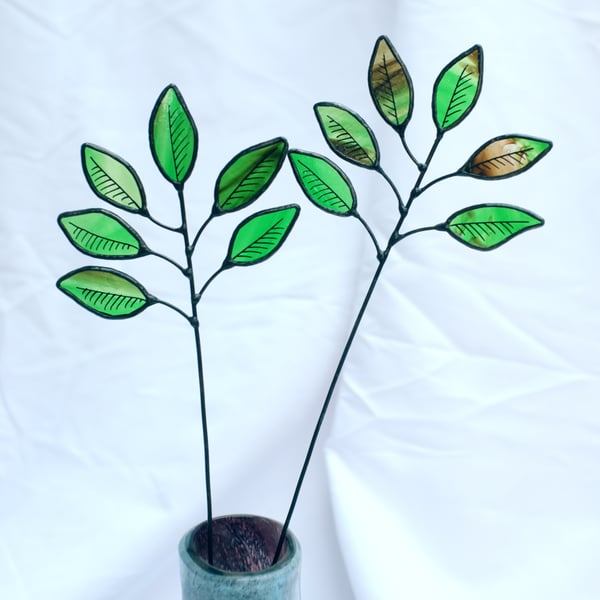 Stained Glass Leaves - Handmade gift