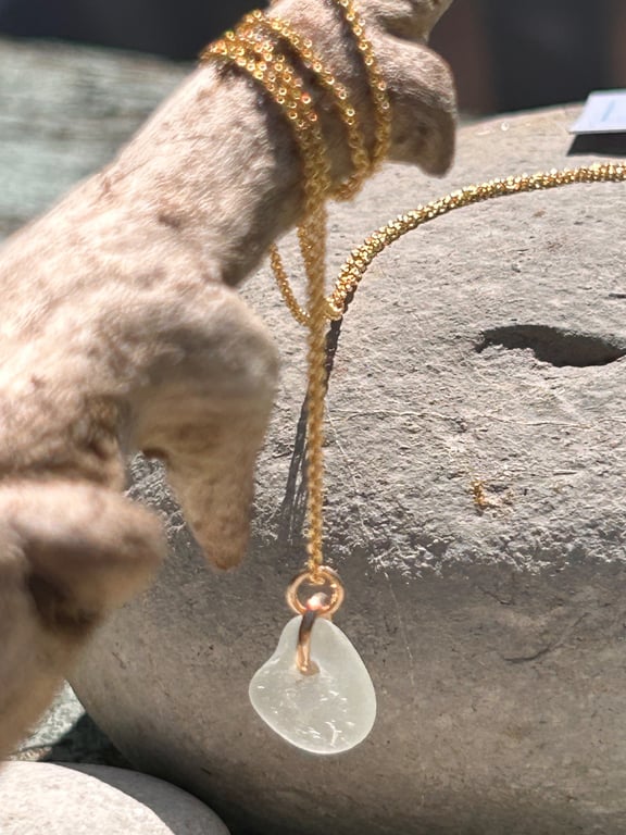 seafoam mermaids necklace 14ct gold (GF) Sumer beach necklace