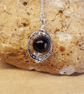 Minimalist rainbow obsidian pendant necklace. - Image 2