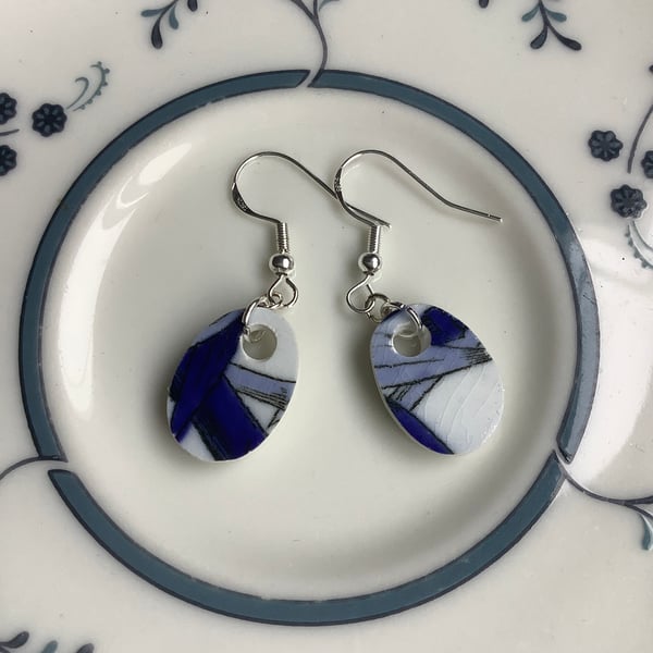 Handmade Ceramic Earrings One of a Kind Sterling Silver Eco Friendly Gifts