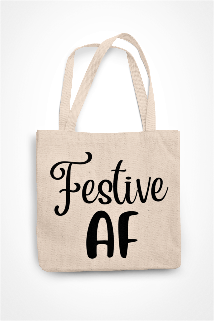 Festive A F   - Novelty Funny Christmas Tote Bag - Shopper Bag