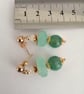 Sea green chalcedony dangle earrings, agate & moonstone - Image 10