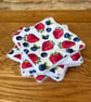 Strawberry And Blueberry Print Reusable Makeup Remover Wipes 