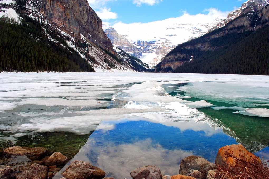 Lake Louise Victoria Glacier Alberta Canada Photograph Print
