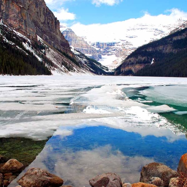Lake Louise Victoria Glacier Alberta Canada Photograph Print