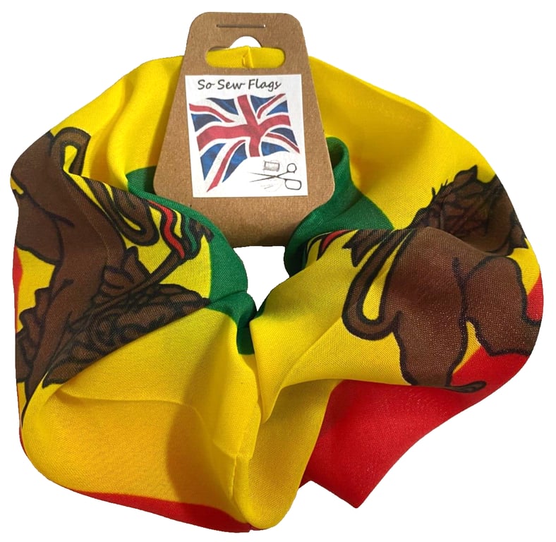 Ethiopia Lion Rasta Flag Hair Scrunchie Scrunchies Accessory Band Elastic