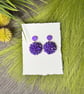 Hydrangea Flower Polymer Clay Earrings