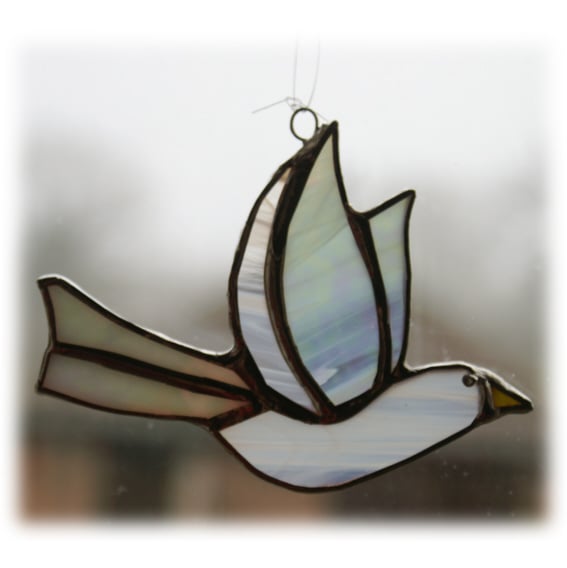 SOLD Dove Suncatcher Stained Glass Peace - Folksy