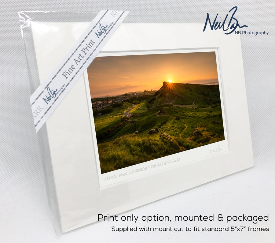 Holyrood Park Edinburgh Arthurs Seat Scotland - A6 (7" x 5") Unframed Print
