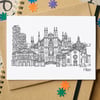 Milan Skyline Greetings Card