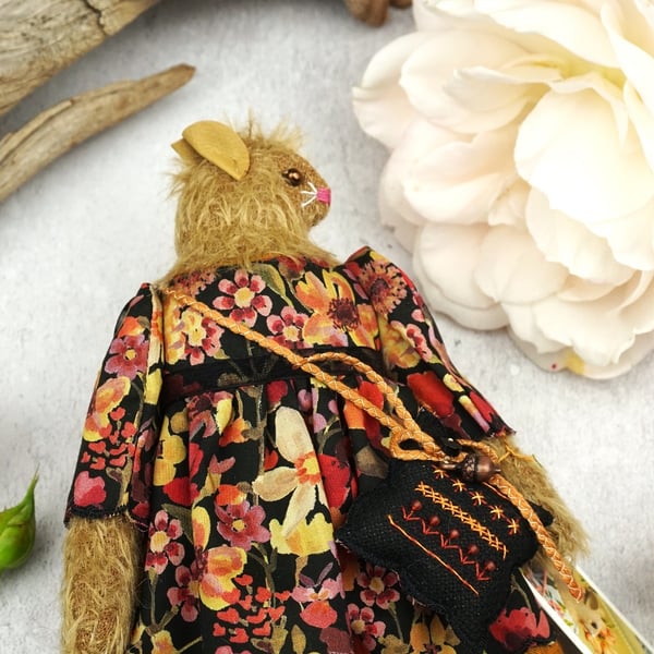 Esme, An Autumn Mohair Mouse