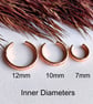 Copper Ear Cuff for Helix or Conch - Hammer Textured - 2mm  - Image 2