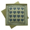 Pincushion - Cross Stitch Love Heart - Craft Gift - Linen Pincushion