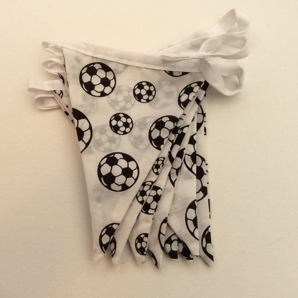 Football Bunting, Black & White flags Wall Hanging 