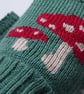 Wool Knitted Fingerless Gloves with a Toadstool Motif - Image 4