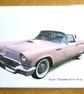 Ford Thunderbird 1957 (Pink) - Birthday, Anniversary, Retirement or Plain Card - Image 3