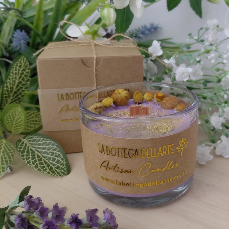 Lavender Chamomile and Vanilla Soy Wax Candle Eco Friendly Gift