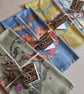 Red Squirrel in acorn heart tea towel design, organic cotton, hanging loop - Image 9