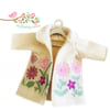 Reserved for Julie - Cream and Pink Embroidered Coat