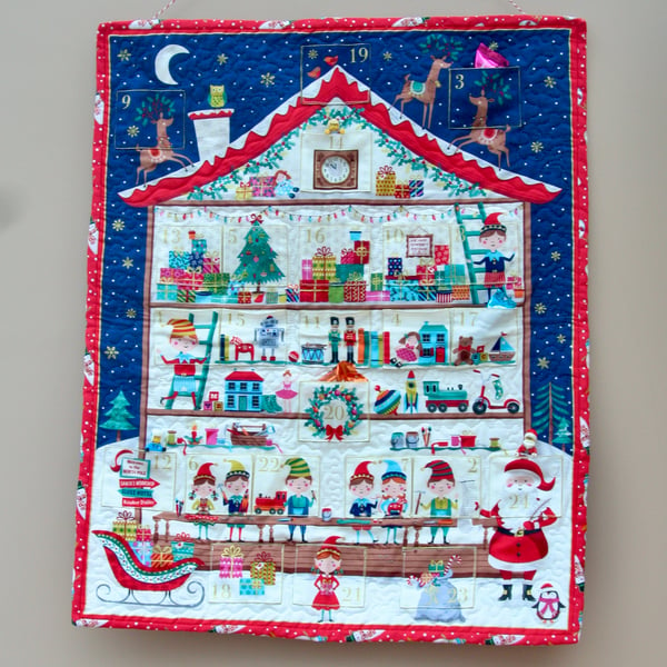 'Santa's Workshop' reusable Fabric Advent Calendar