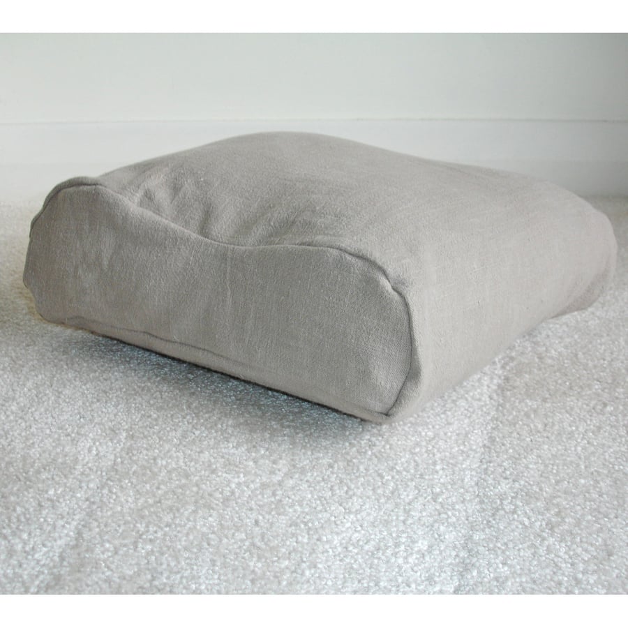 Tempur Original Travel Neck Pillow Cover Orthopaedic Linen Sand Beige Contoured