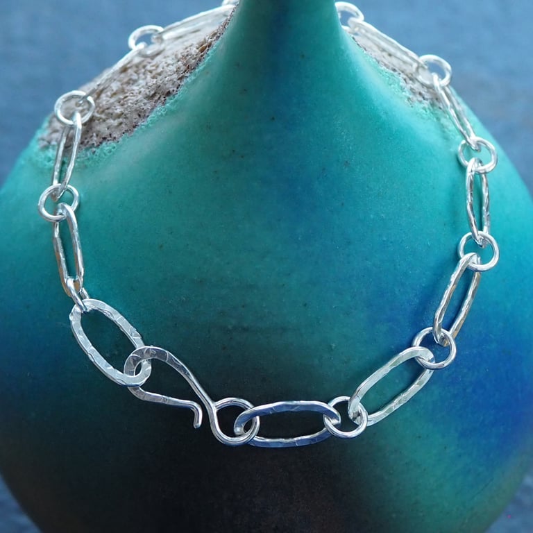 Hallmarked Silver Chain Bracelet