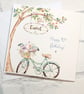 Cycling Birthday Card For Her Floral Bike Happy Birthday Mum Auntie Friend - Image 2