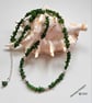 Designer Russian Diopside Nugget Necklace Silver Plate - Image 2