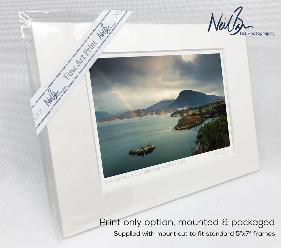 Ben Shieldaig & Loch Shieldaig, Wester Ross - A6 (7" x 5") Unframed Print