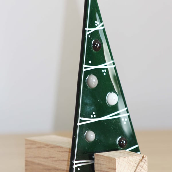 SECONDS! Fused Glass Christmas Tree Table Decoration