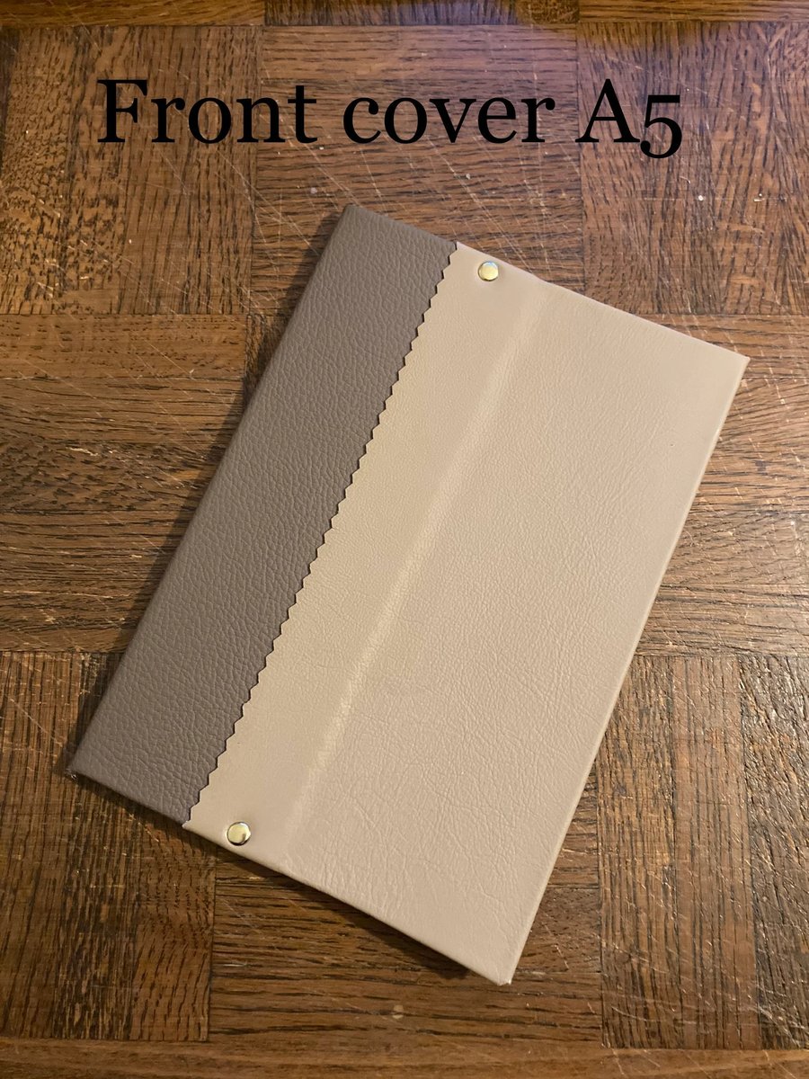 A5: Softcover 3 Shades of Brown coloured Leather Lined Notebook