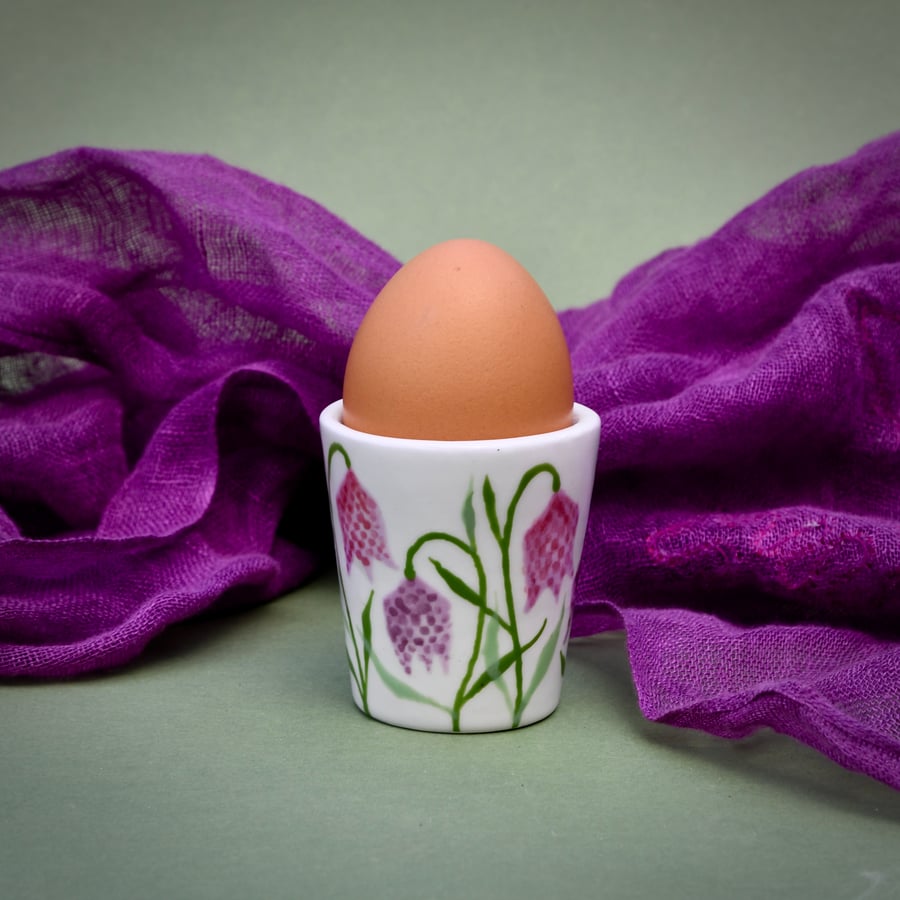 Snake’s Head Fritillary Egg Cup - Hand Painted