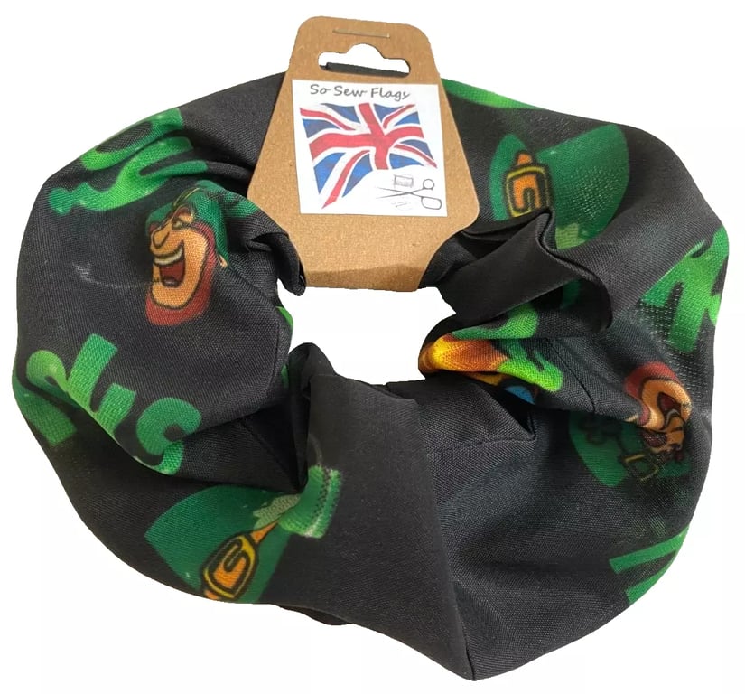 Happy St Patricks Day Ireland Flag Hair Scrunchie Scrunchies Accessory Band 